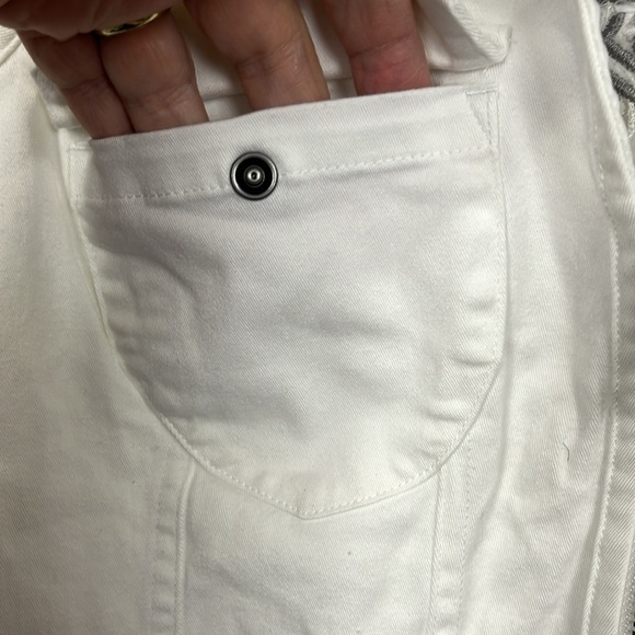 Harley-Davidson Womens Vest White L Corset Back w/Bling Zip Front Pockets Cotton - Picture 5 of 13